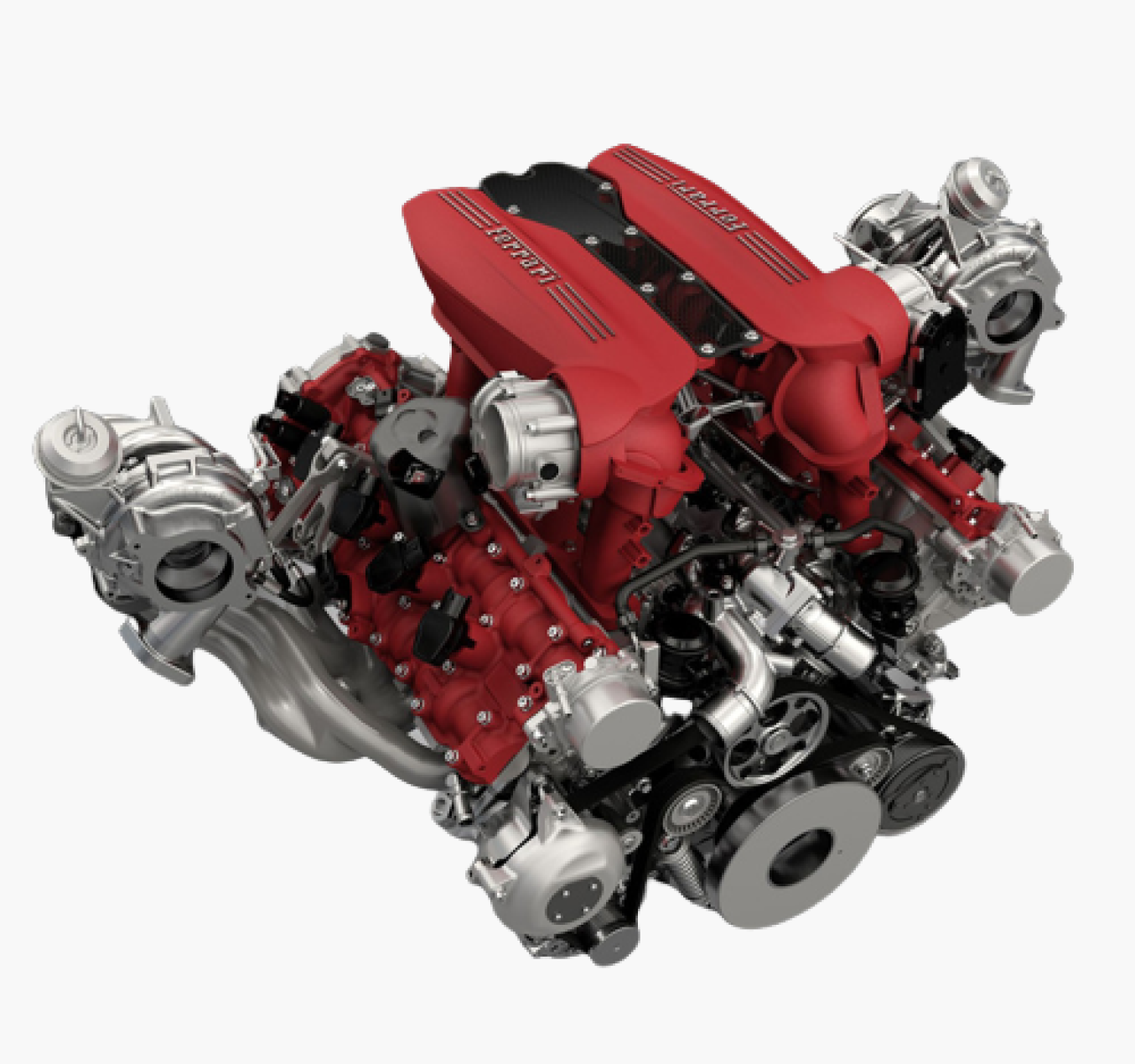 image d'un moteur ferrari v8 turbo